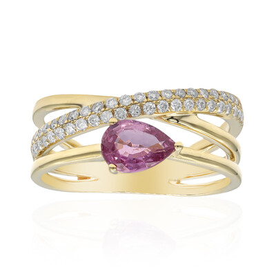 Anello in oro con Zaffiro Rosa (CIRARI)