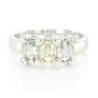 Anello placcato in platino con Tormalina Cuprian