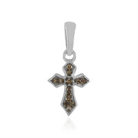 Ciondolo in argento con Diamante Champagne I2