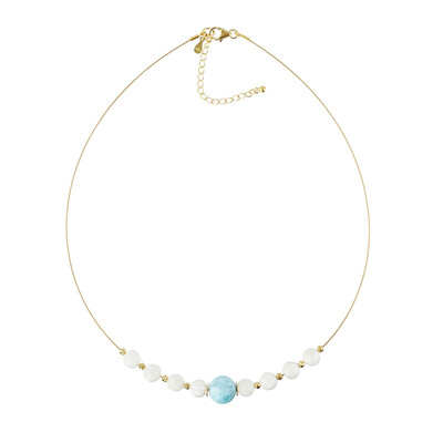 Collana in acciaio inossidabile con Larimar