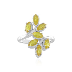 Anello in argento con Zaffiro Giallo del Madagascar
