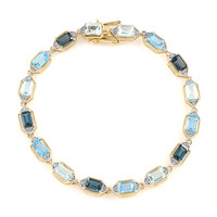 Bracciale in argento con Topazio Blu Cielo