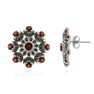 Orecchini in argento con Granato Rosso