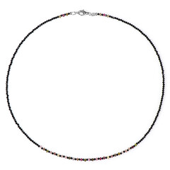 Collana in argento con Spinello Nero
