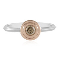 Anello in oro con Diamante Champagne SI2