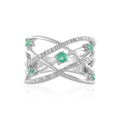 Anello in argento con Smeraldo Russo