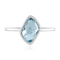 Anello in oro con Topazio Blu Cielo