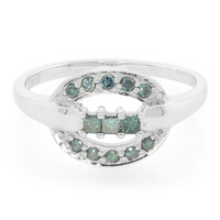 Anello placcato in platino con Diamante Fancy