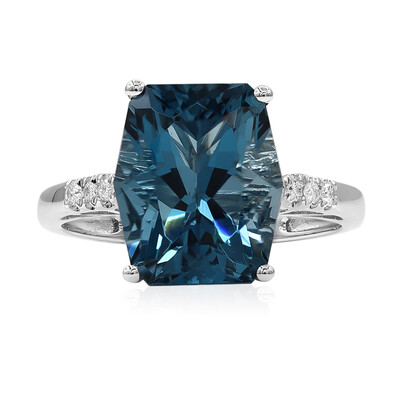 Anello in oro con Topazio Blu Londra