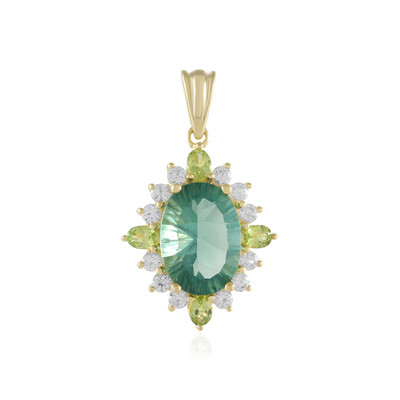 Ciondolo in argento con Fluorite Verde