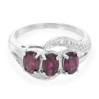 Anello in argento con Rodolite Brasiliana