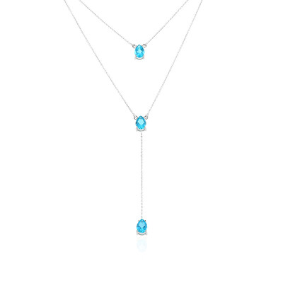 Collana in argento con Topazio Paraiba