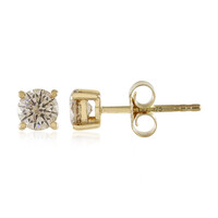 Orecchini in oro con Diamante Cioccolato I1