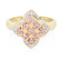 Anello in oro con Zaffiro Padparadscha (non riscaldato) (AMAYANI)