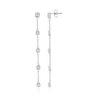 Orecchini in argento con Topazio Bianco