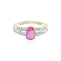 Anello in oro con Zaffiro Rosa del Madagascar