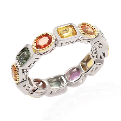 Anello in argento con Zaffiro Fancy (Dallas Prince Designs)