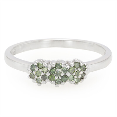 Anello placcato in platino con Diamante Fancy