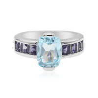 Anello in argento con Topazio Blu Cielo