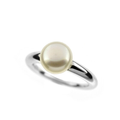Anello in argento con Perla (dagen)