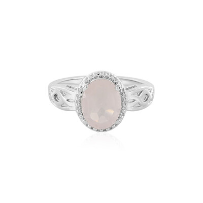 Anello in argento con Quarzo Rosa