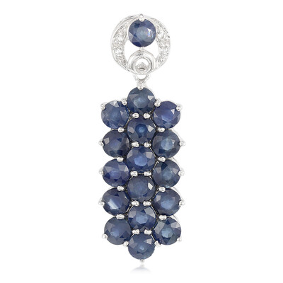 Ciondolo in argento con Zaffiro Blu