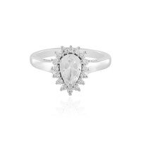 Anello in argento con Topazio Bianco