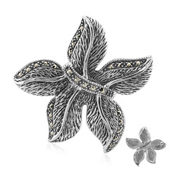 Spilla in argento con Marcassite (Annette classic)