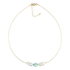 Collana in acciaio inossidabile con Larimar