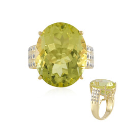 Anello in argento con Quarzo Limone