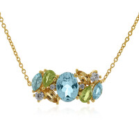 Collana in argento con Topazio Blu Cielo