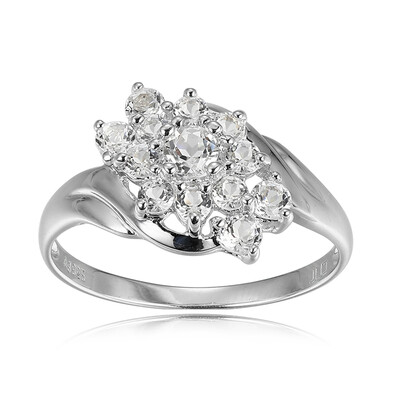 Anello in argento con Topazio Bianco