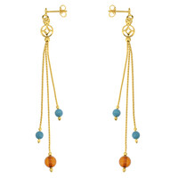 Orecchini in argento con Ambra Baltica