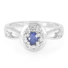 Anello in argento con Zaffiro Blu