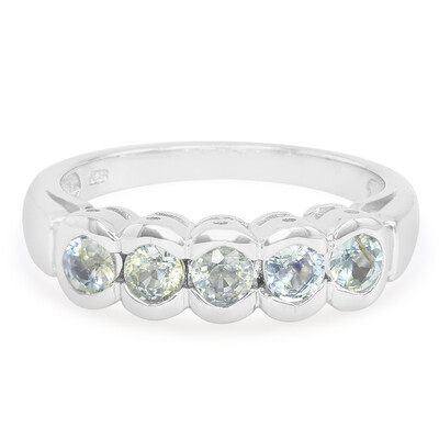 Anello in argento con Zaffiro della Tanzania