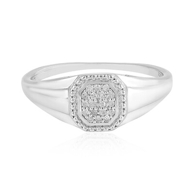 Anello da uomo in argento con Diamante I2 (I)