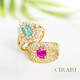 Anello in oro con Zaffiro Rosa (CIRARI)