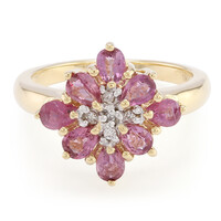 Anello in oro con Zaffiro Padparadscha (non riscaldato) (AMAYANI)