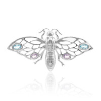 Ciondolo in argento con Topazio Blu Svizzero