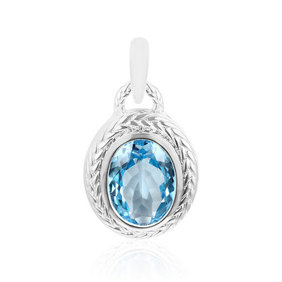 Ciondolo in argento con Topazio Blu Cielo