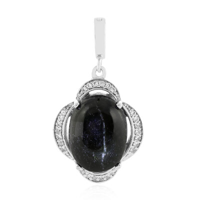 Ciondolo in argento con Diopside Stellato d'India