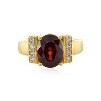 Anello in argento con Zircone Cognac
