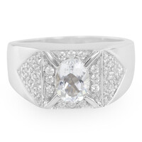 Anello da uomo in argento con Berillo Fancy
