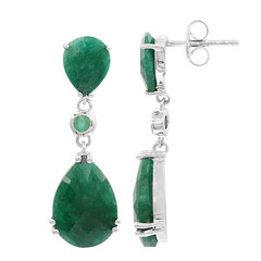 Orecchini in argento con Berillo color smeraldo