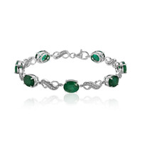 Bracciale in argento con Smeraldo Zambia