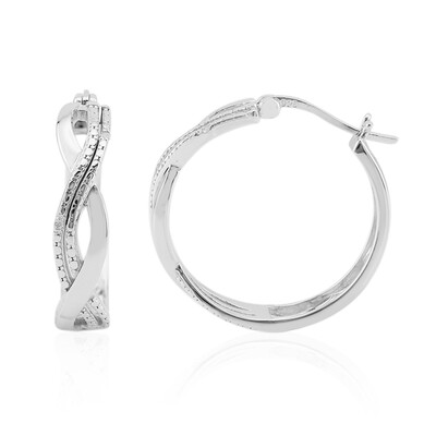 Orecchini in argento con Diamante I3 (I)
