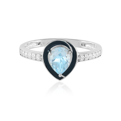 Anello in argento con Topazio Blu Cielo