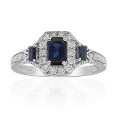 Anello in oro con Zaffiro Ceylon Blu