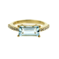 Anello in argento con Topazio Blu Cielo