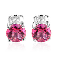 Orecchini in argento con Topazio Rosa